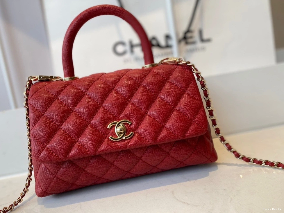First Bag Ru CHANEL WITH TOP HANDLE FLAP BAG 0821